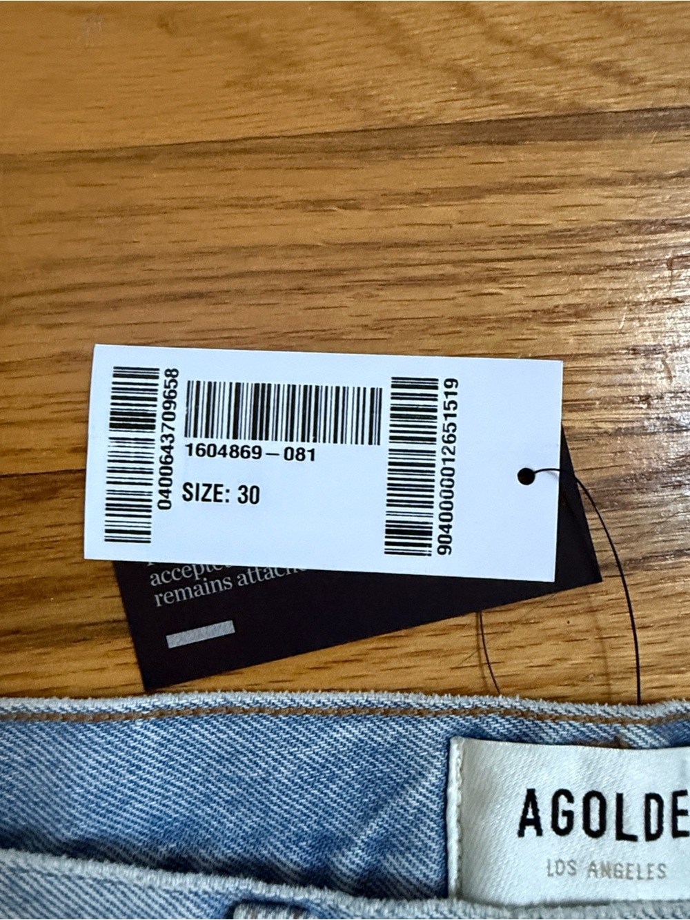 AGOLDE Long Parker Denim Shorts NWT - Picture 2 of 6